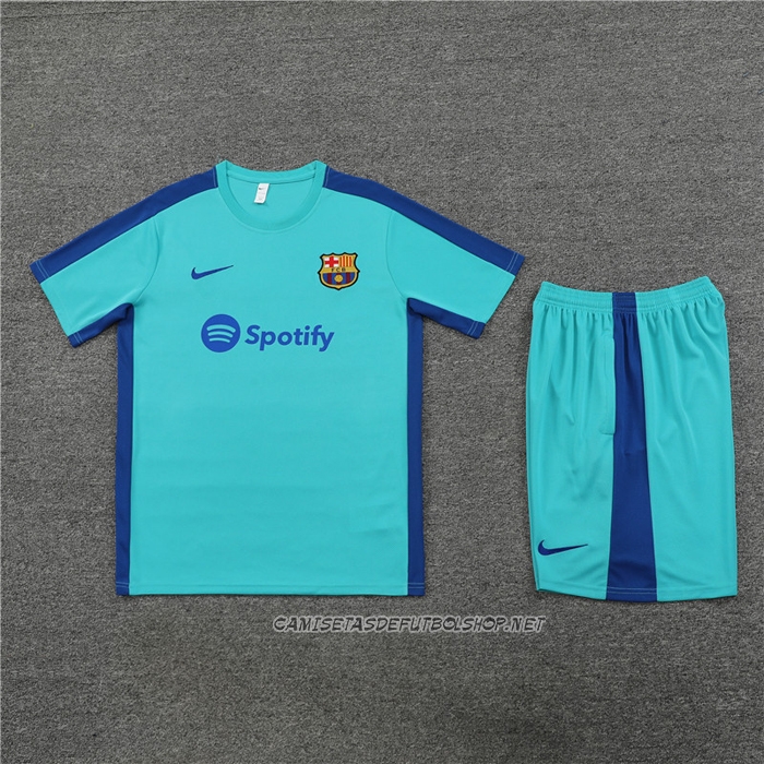 Chandal del Barcelona 23-24 Manga Corta Verde - Pantalon Corto